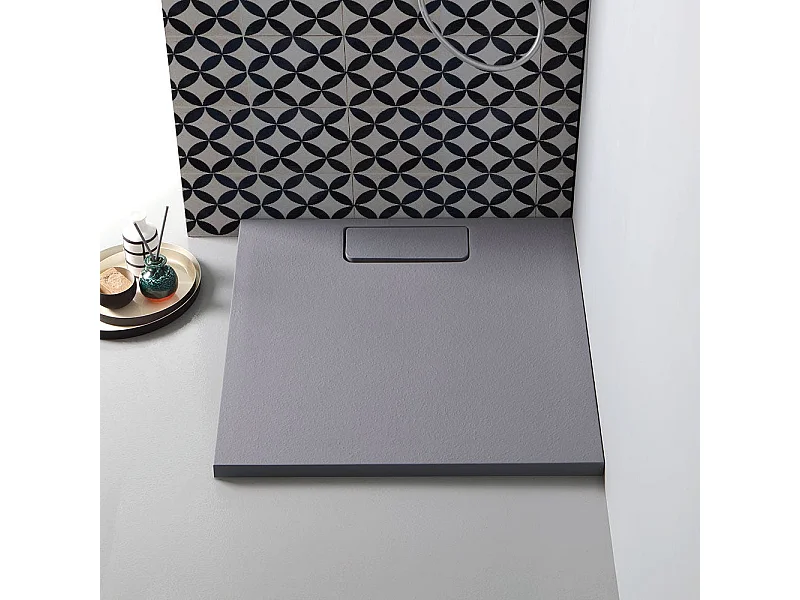 Receveur De Douche Anthracite 80X80 En Résine Fine | Mart