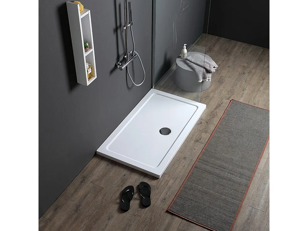 Receveur De Douche 70X90 Acrylique Et Abs Blanc | Alba