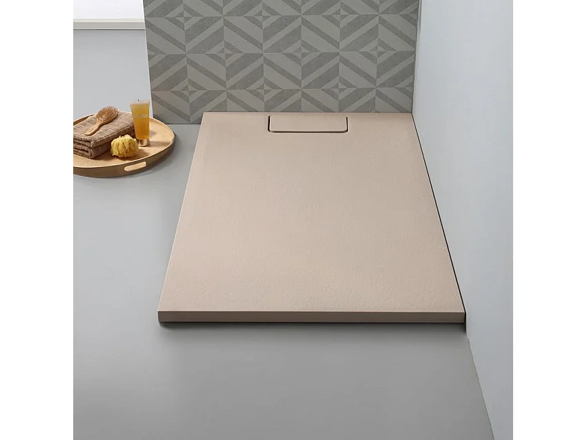 Receveur De Douche 70X90 Résine Effet Pierre Beige | Mart