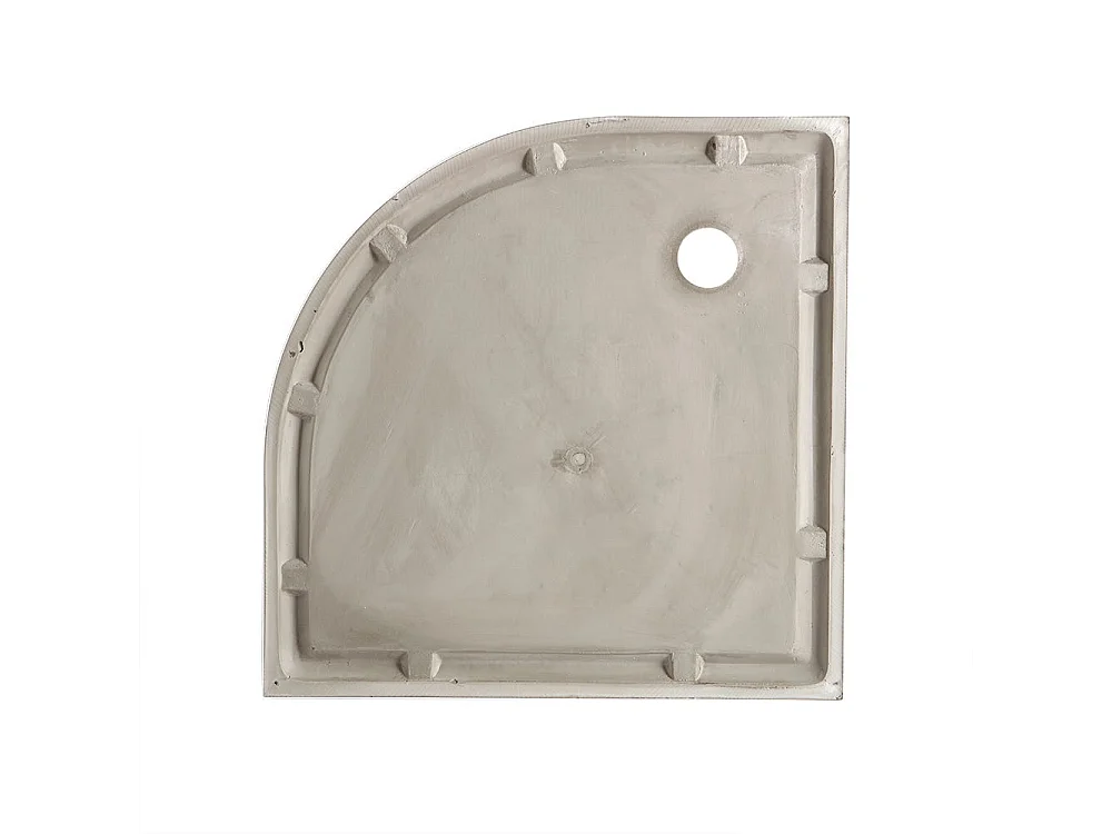 Receveur De Douche Semi-Circulaire De 80 Cm En Acrylique Et Abs Blancs | Alba