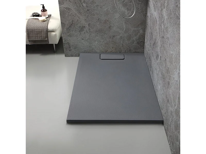 Receveur De Douche 70X100 Résine Effet Pierre Ardoise Gris | Mart
