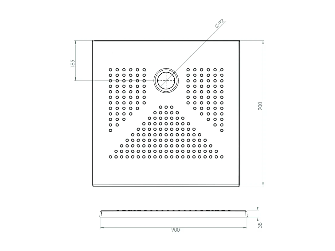 Receveur De Douche Mince 3Cm 90X90 Céramique Antidérapante| Delfino
