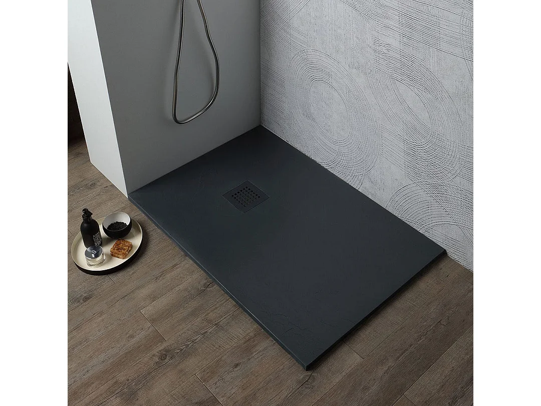 Receveur De Douche 100X70 Gris Anthracite Effet Pierre | Muse