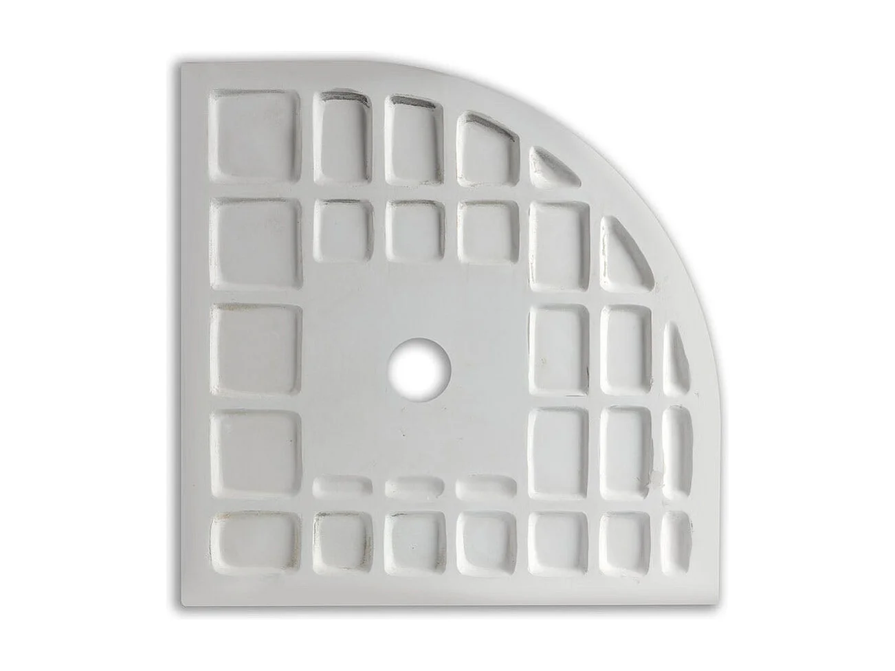 Plateau De Douche Demi-Circulaire 80X80 Blanc En Résine | Muse