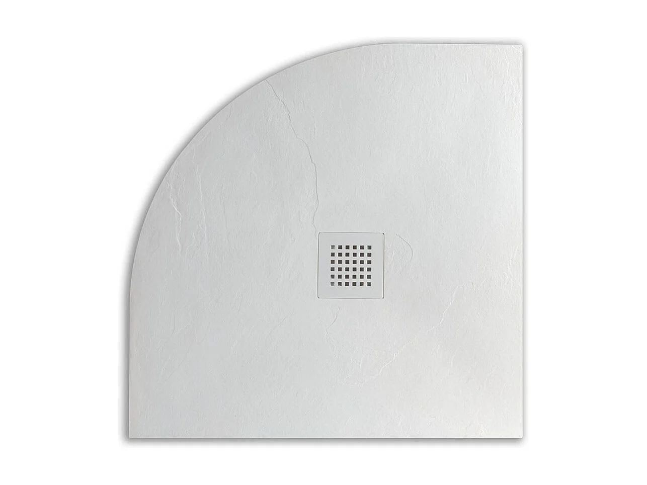 Plateau De Douche Demi-Circulaire 80X80 Blanc En Résine | Muse
