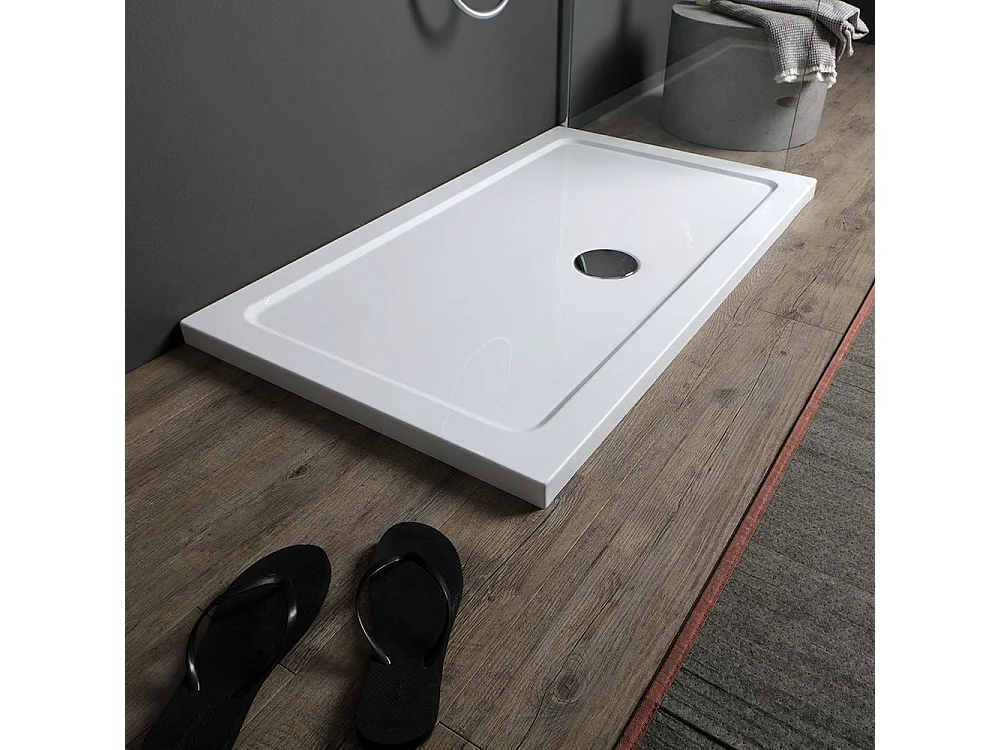 Receveur De Douche Rectangulaire 120X80 En Acrylique Et Abs Blanc | Alba