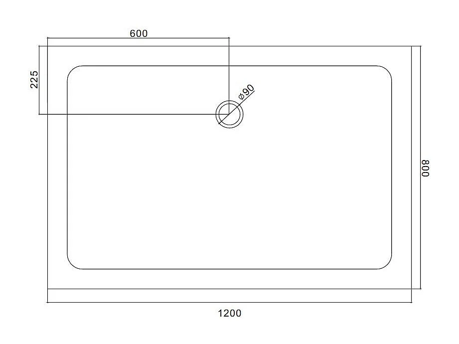 Receveur De Douche Rectangulaire 120X80 En Acrylique Et Abs Blanc | Alba
