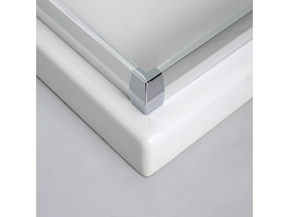 Cabine De Douche Complète 120X80 Avec Portes Transparentes Et Receveur De Douche En Céramique