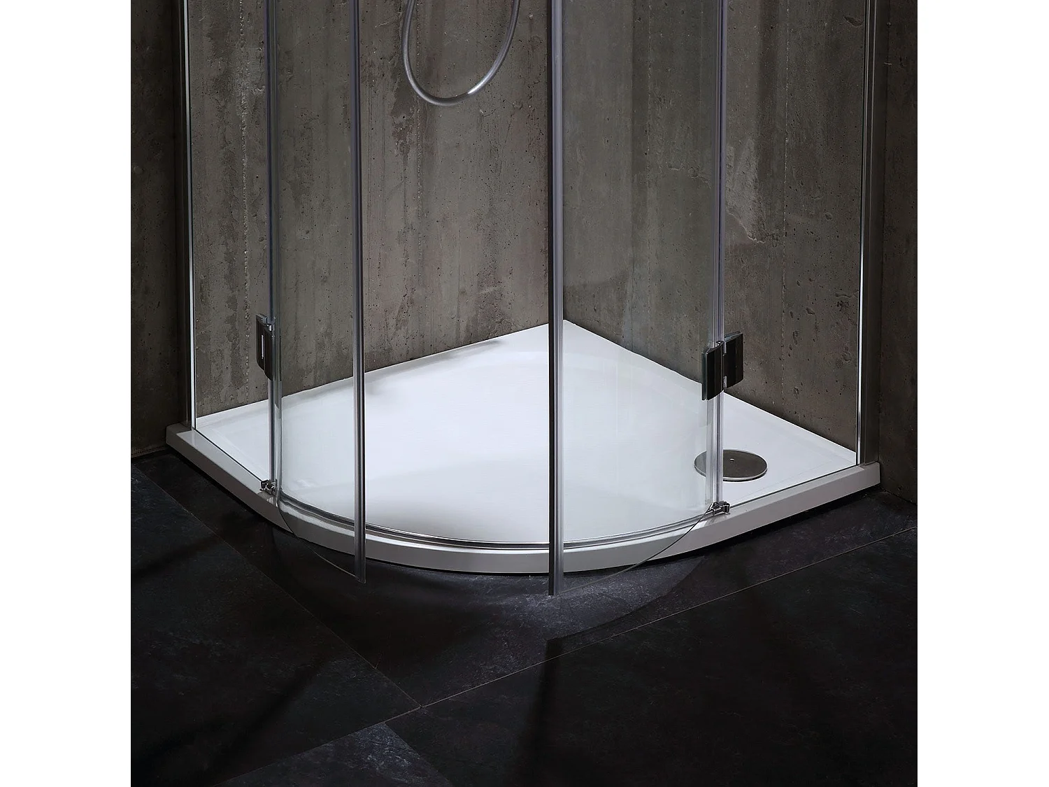 Cabine De Douche Carrée Ouverture Angulaire 80X80 En Verre 6 Mm Sans Structure | London 