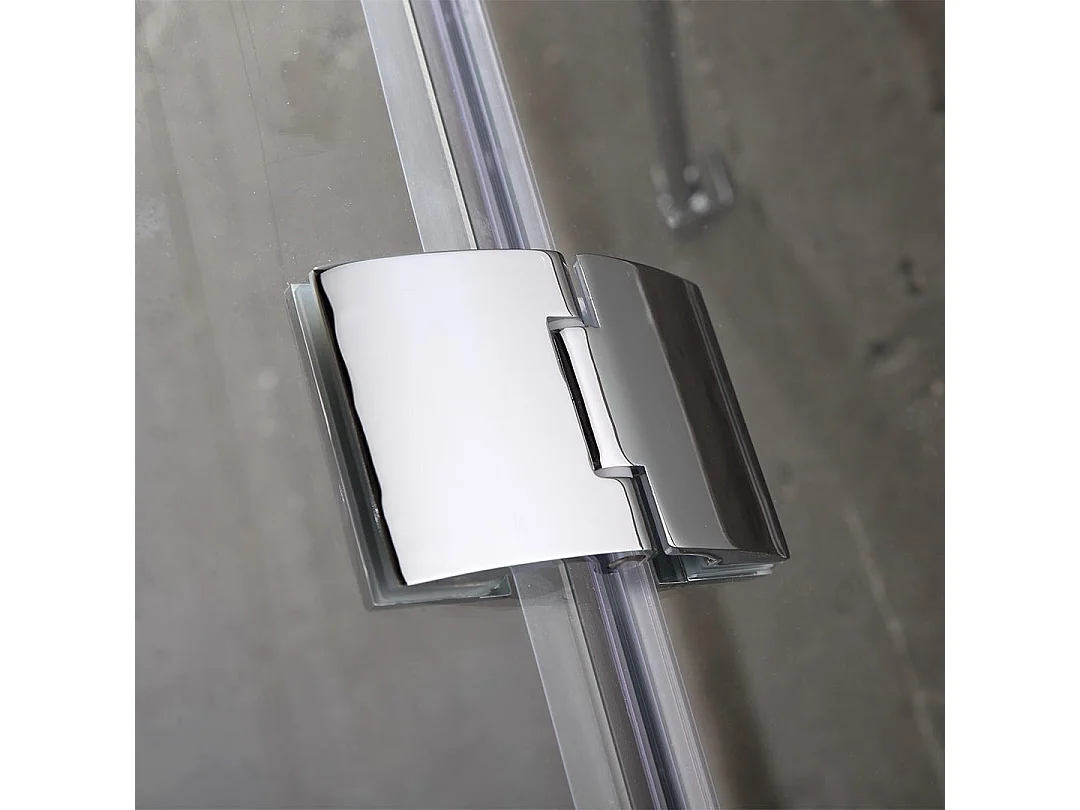 Cabine De Douche Carrée Ouverture Angulaire 80X80 En Verre 6 Mm Sans Structure | London 