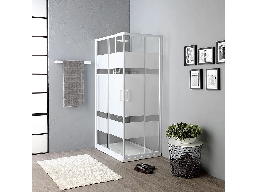 Cabine De Douche 70X100 Crystal Sérigraphié Prix Économique | Venere