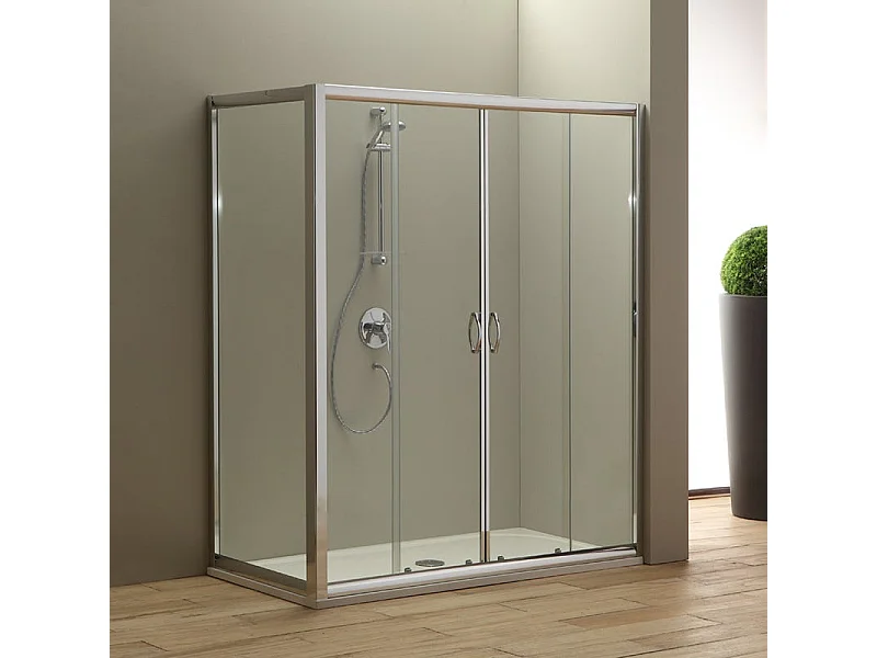 Porte De Douche En Niche 170 Cm Avec Porte Fixe De 80 Cm | Giada