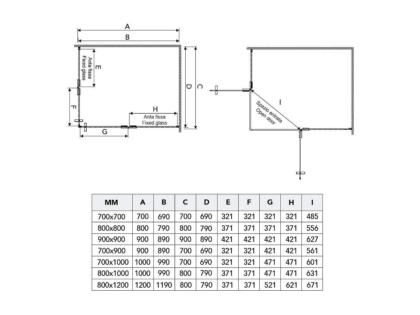 Cabine De Douche 70X100 En Verre 6Mm San Structure | London