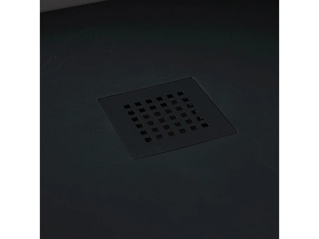 Receveur De Douche 140X80 En Résine Gris Anthracite Effet Pierre | Muse