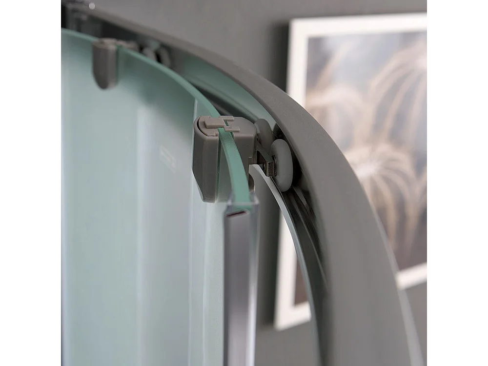 Cabine De Douche D'angle Semi-Circulaire 80X80 Verre Dépoli | Giada