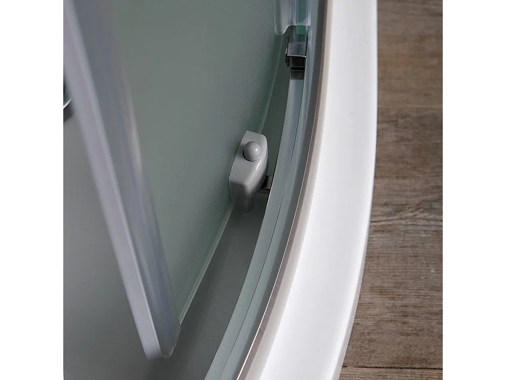 Cabine De Douche D'angle Semi-Circulaire 80X80 Verre Dépoli | Giada