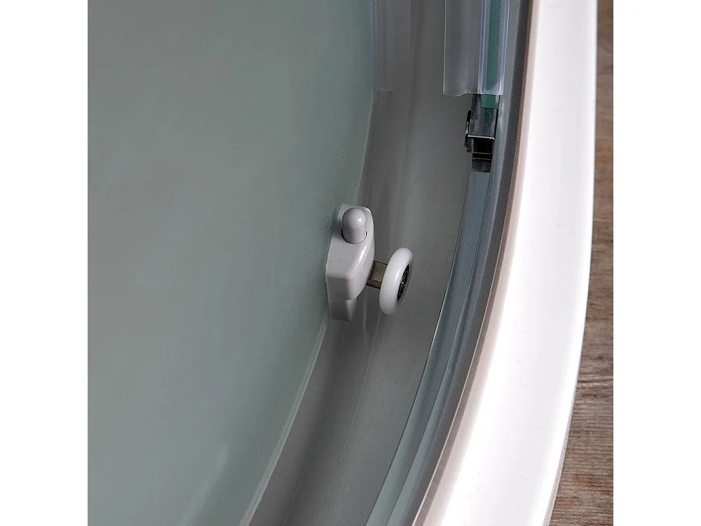 Cabine De Douche D'angle Semi-Circulaire 80X80 Verre Dépoli | Giada