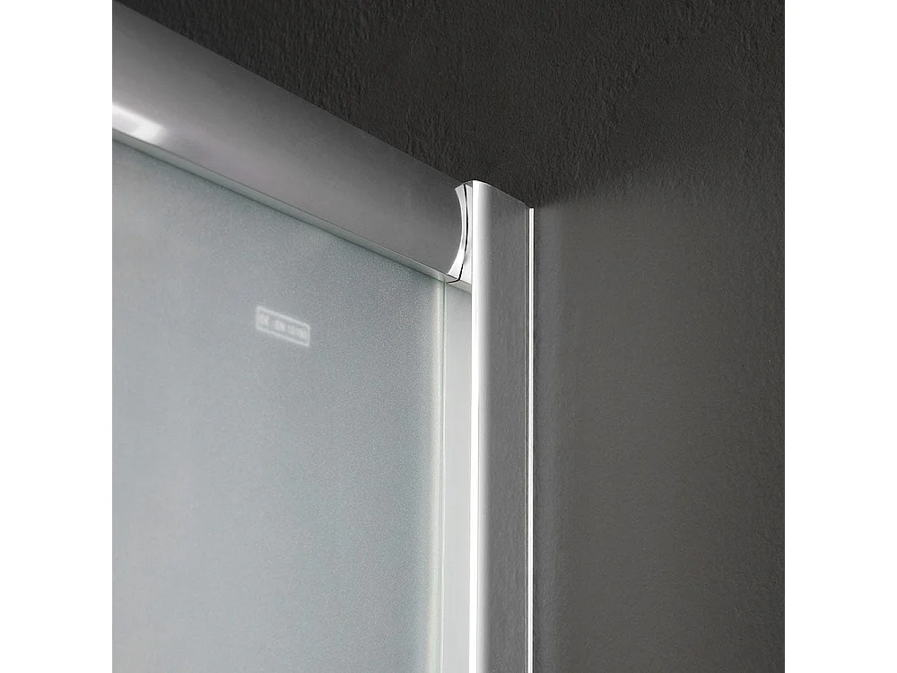 Cabine De Douche D'angle Semi-Circulaire 80X80 Verre Dépoli | Giada