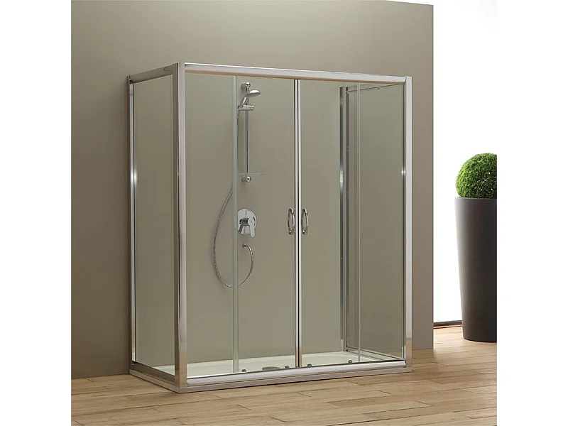 Porte Douche 160X80 Cm Pour Remplacement De La Baignoire | Giada