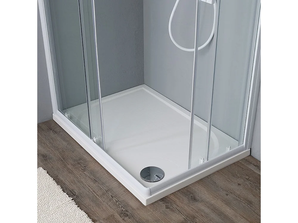 Cabine De Douche Avec Chassis Blanc 70X90 Cm | Venere