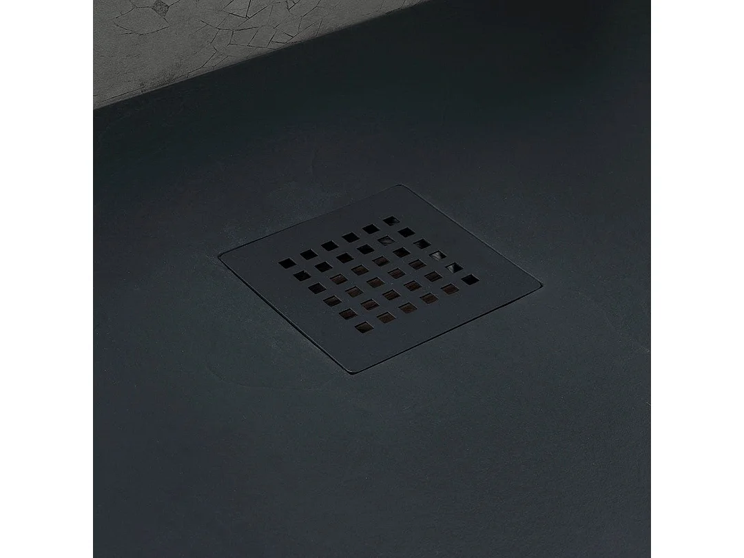 Receveur De Douche 90X90 Résine Gris Anthracite Effet Pierre | Muse