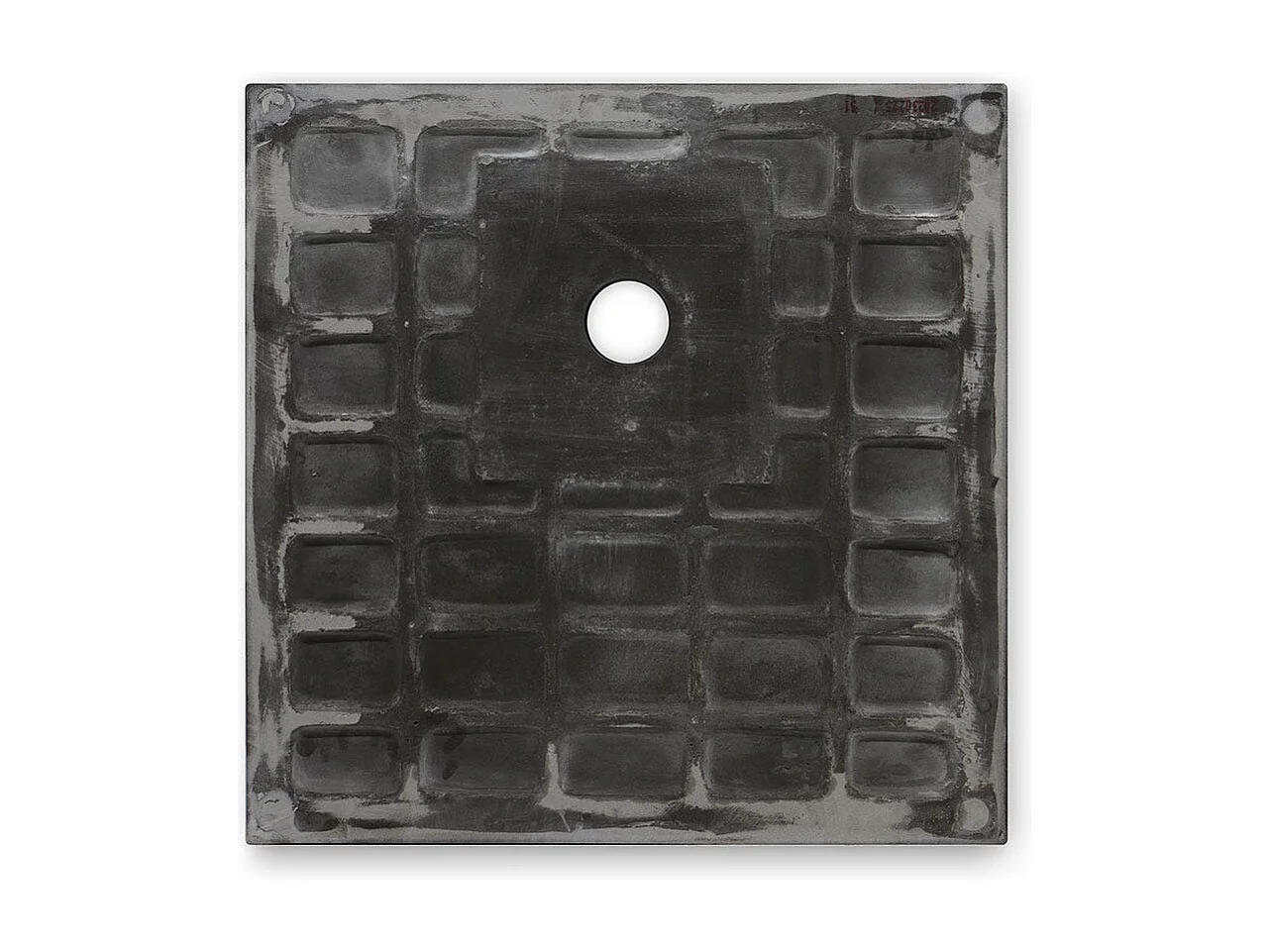 Receveur De Douche 70X70 En Résine Gris Anthracite Effet Pierre  | Muse