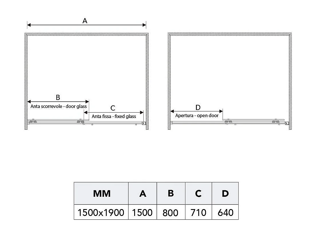 Cabine De Douche 150X80 Avec Porte Coulissante | Dream