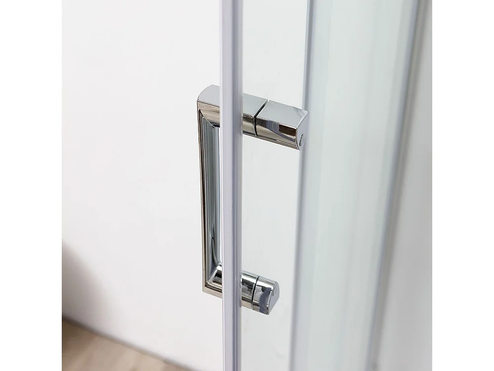 Cabine De Douche D'angle Extensible De 70-80X90-100 Cm Verre 4 Mm | Leo