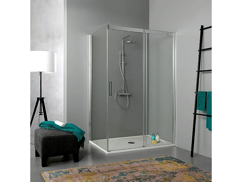 Cabine De Douche 120X80 Porte Coulissante Crystal 6Mm | Dream