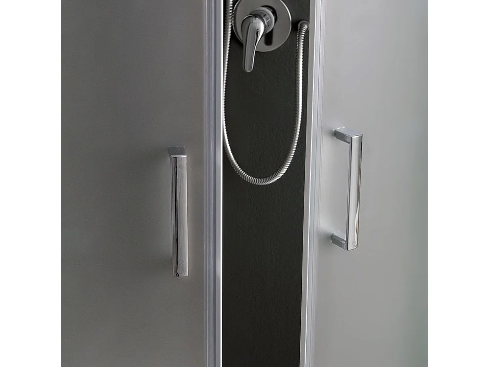 Cabine De Douche Semi-Circulaire 90X90cm Portes Verre Satiné 6 Mm | Giada