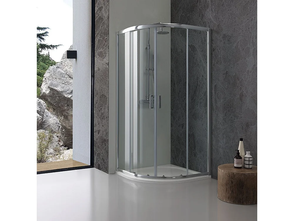 Cabine De Douche 90X90 Angulaire Verre 6 Mm Transparent | Giada