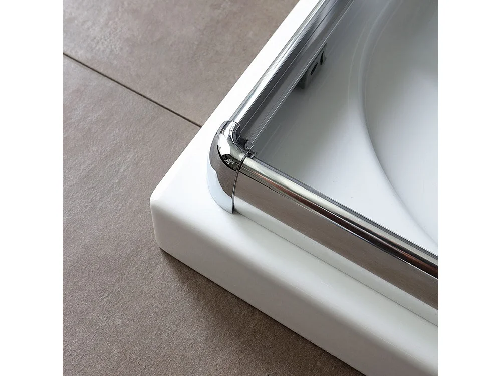 Cabine De Douche D'angle Coulissante 70X100 Cm Cristal Transparent | Luna