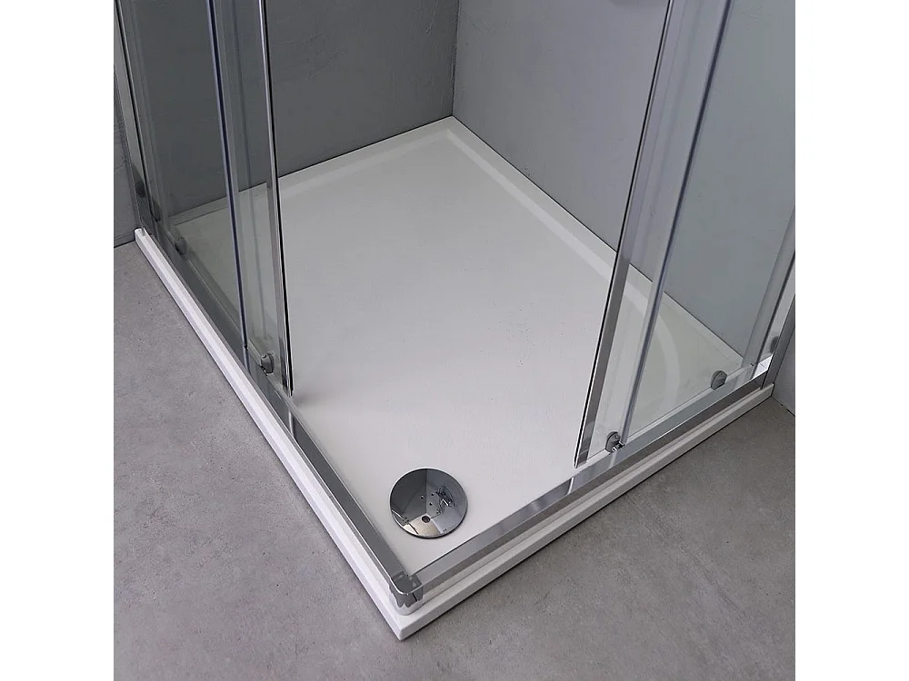 Cabine De Douche Angulaire 70X90 Reversibile Profilés Modernes Verre 6Mm | Fly