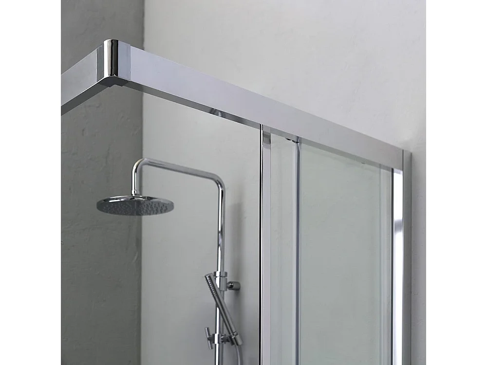 Cabine De Douche Angulaire 70X90 Reversibile Profilés Modernes Verre 6Mm | Fly