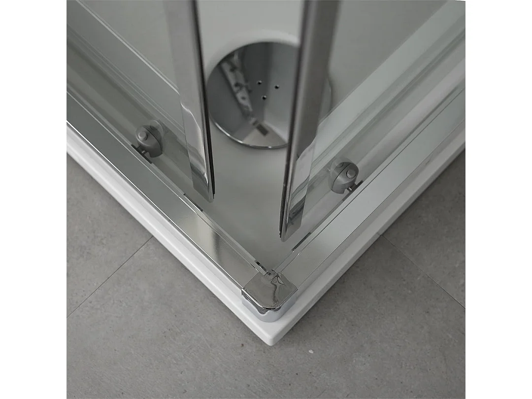 Cabine De Douche Angulaire 70X90 Reversibile Profilés Modernes Verre 6Mm | Fly