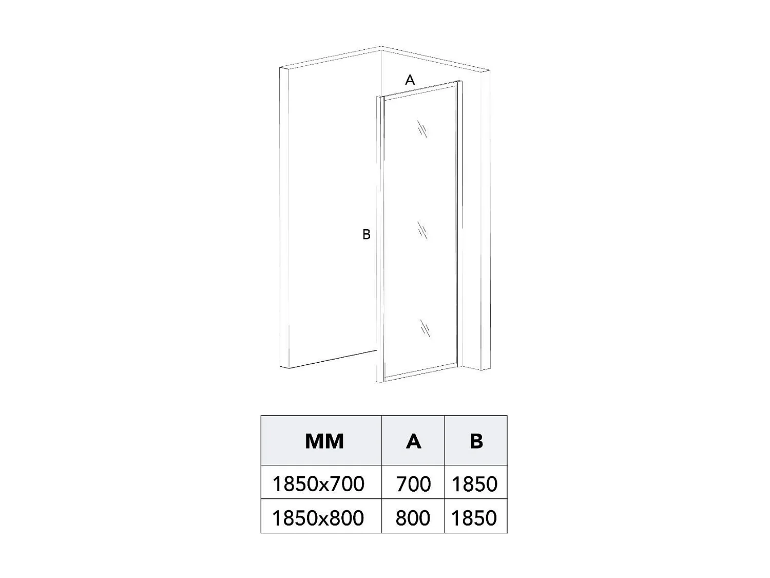 Cabine De Douche Coulissante 70X90x70 Avec Verre Transparent 3 Faces 6Mm