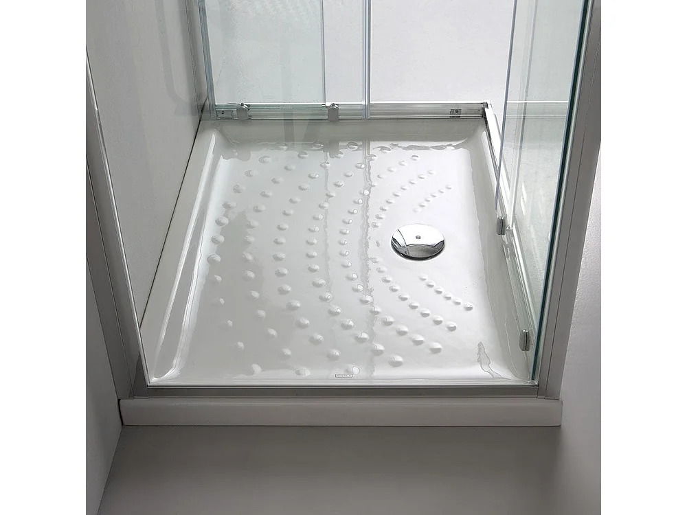 Cabine De Douche Coulissante 70X90x70 Avec Verre Transparent 3 Faces 6Mm