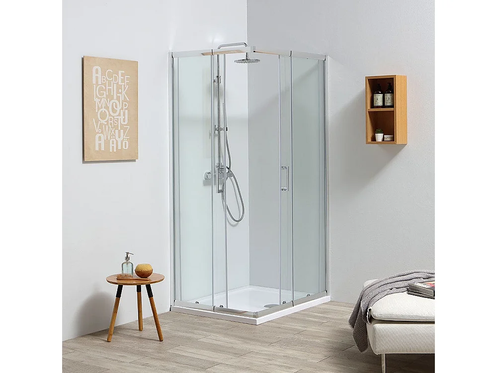 Cabine De Douche Réglable Et Sur Mesure De 68 À 80 Cm En Verre 4 Mm | Leo