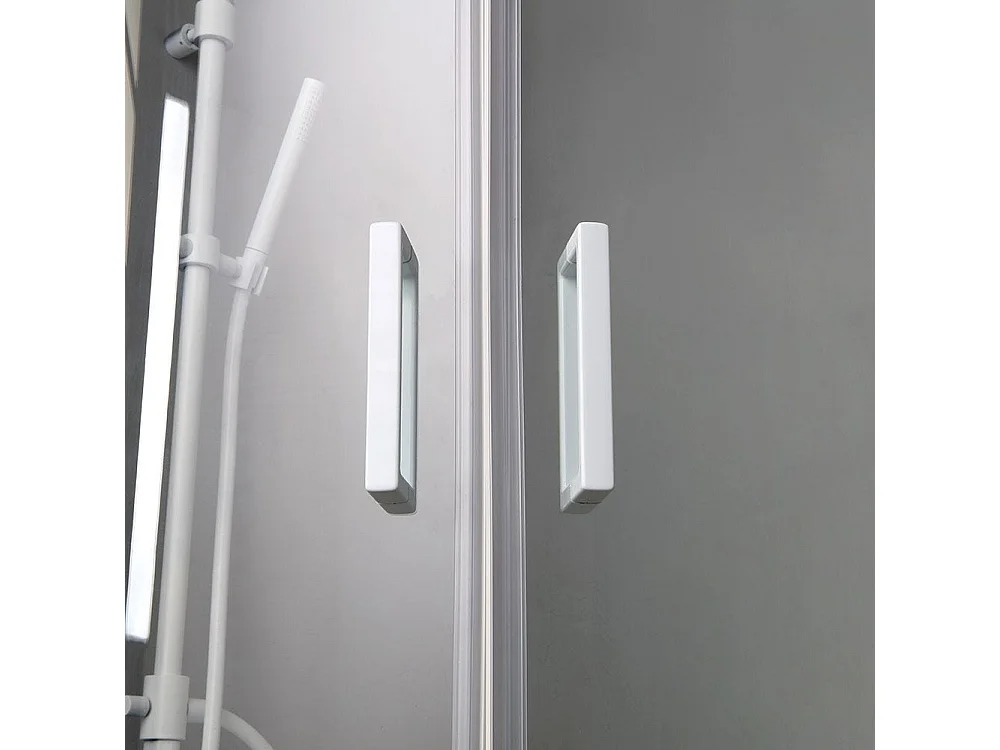 Cabine De Douche Angulaire Avec Profilés Blancs 80X80 Cm | Venere