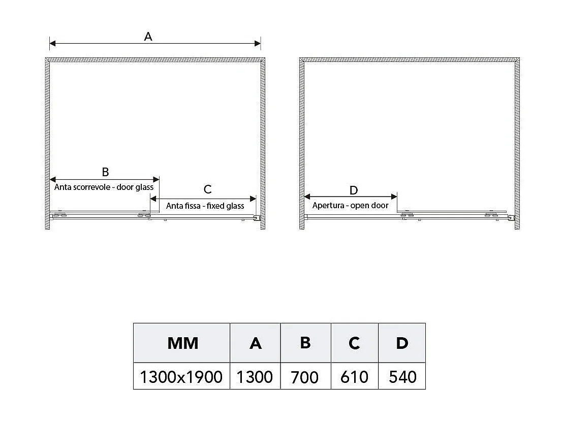 Cabine De Douche 130X80 Angulaire Transparente | Dream