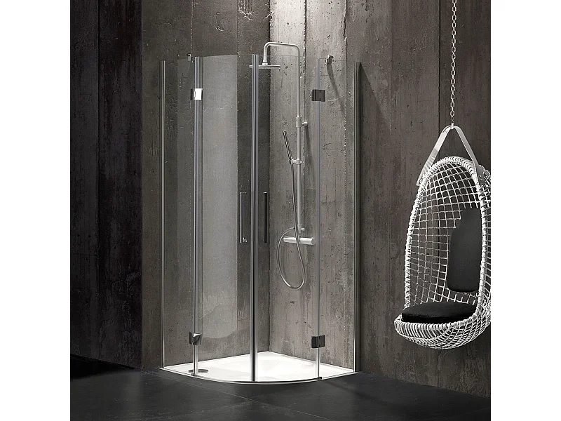 Cabine De Douche Angulaire 90X90 En Verre 6 Mm Sans Structure | London 