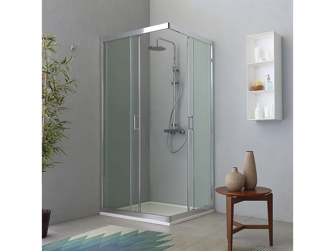Cabine De Douche 90X120 Au Design Moderne Avec Un Profilé Plat | Fly