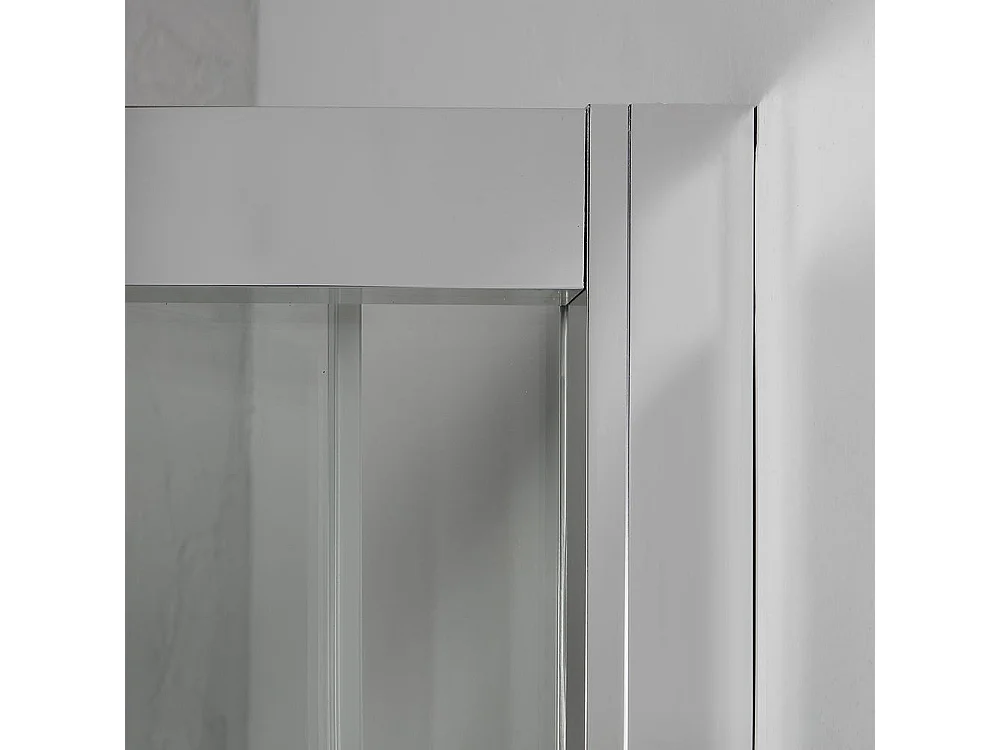 Cabine De Douche Angulaire 90X90 H 195 Transparent Profils Flat Portes Coulissantes | Fly