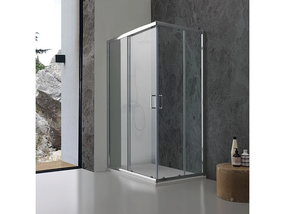 Porte De Douche Rectangulaire 70X120 Verre 6Mm Transparent | Giada