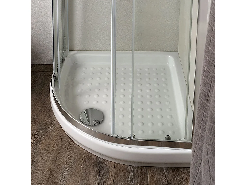 Cabine De Douche Semicercle 80X80 Cm Verre 4Mm Transparent Angulaire | Luna