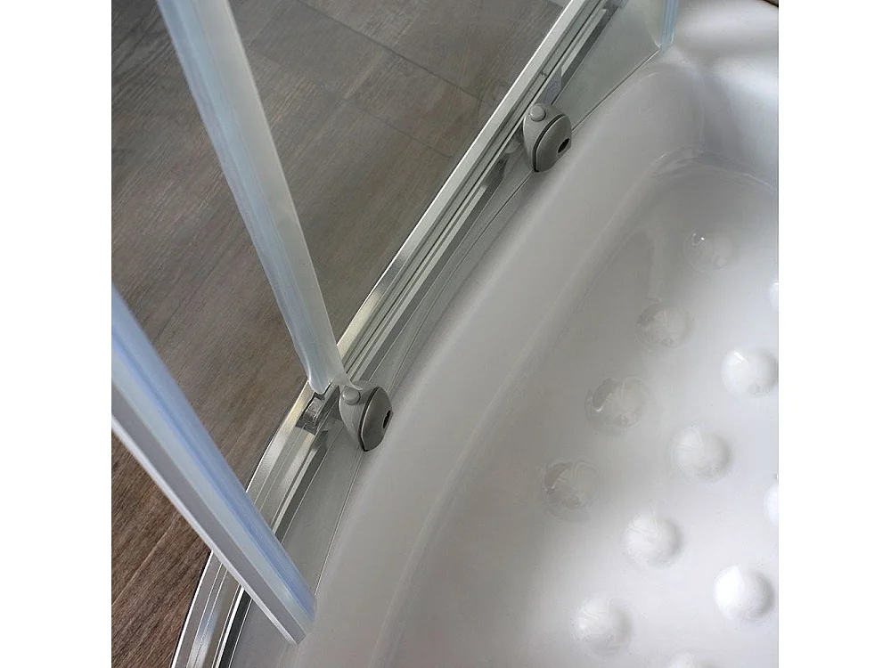 Cabine De Douche Semicercle 80X80 Cm Verre 4Mm Transparent Angulaire | Luna