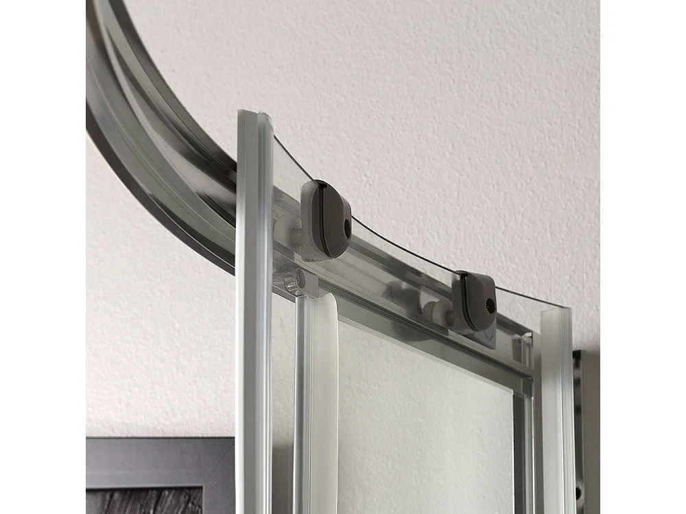 Cabine De Douche Semicercle 80X80 Cm Verre 4Mm Transparent Angulaire | Luna