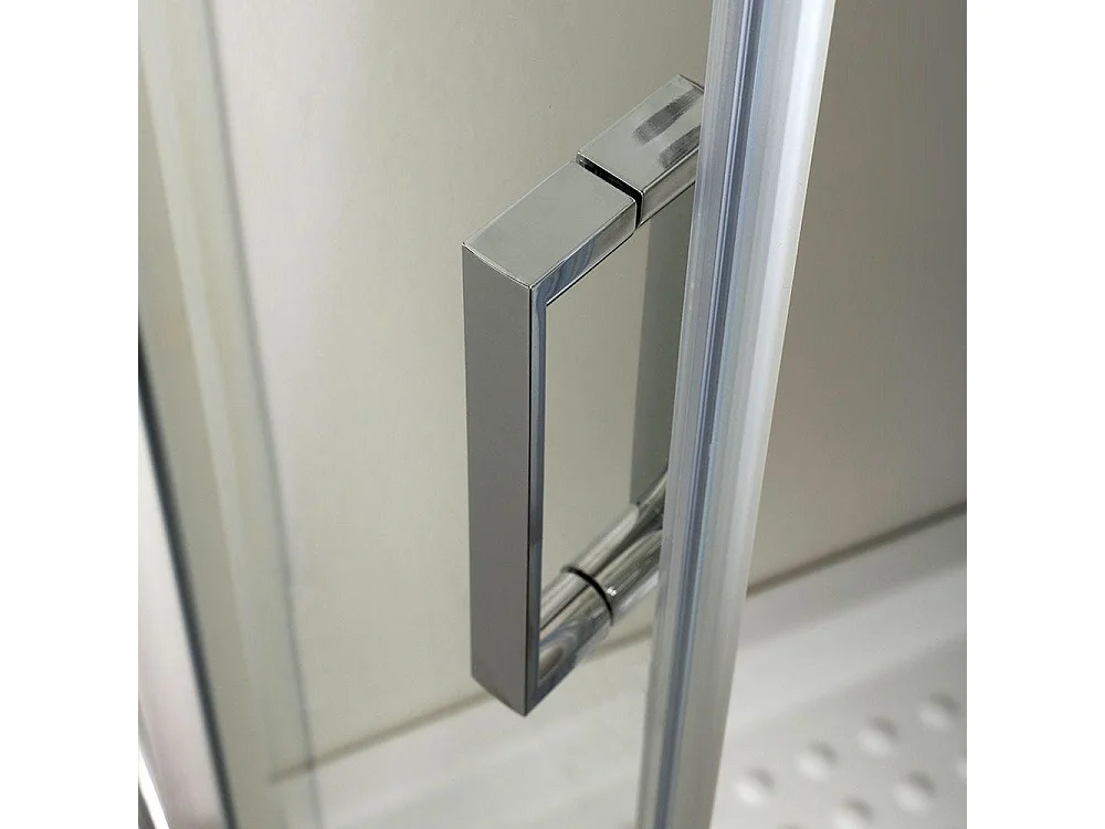 Cabine De Douche Semicercle 80X80 Cm Verre 4Mm Transparent Angulaire | Luna