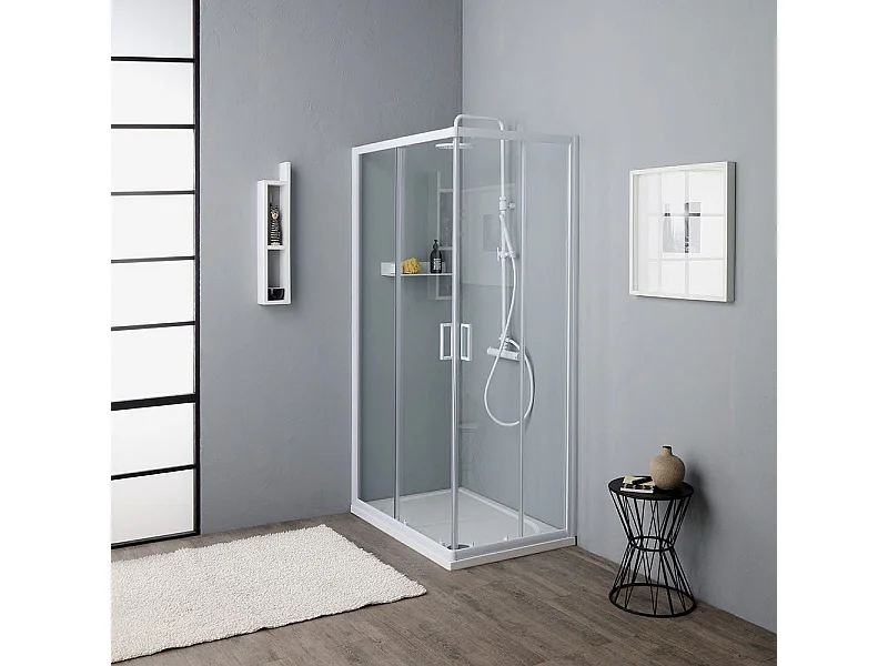 Cabine De Douche 70X100 Cristal 4 Mm Coulissante Double Face | Venere