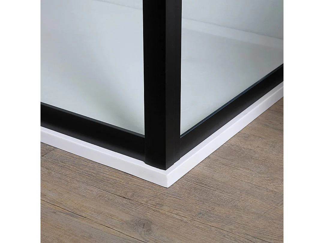 Porte De Douche Niche 100 Cm Porte Coulissante + Paroi Fixe 70 Cm | City